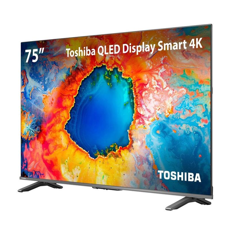Smart TV Toshiba 75 Polegadas 4K QLED 75C450NS - Smart Tv
